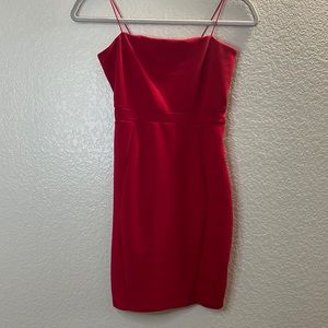 Red, formal, bodycon dress